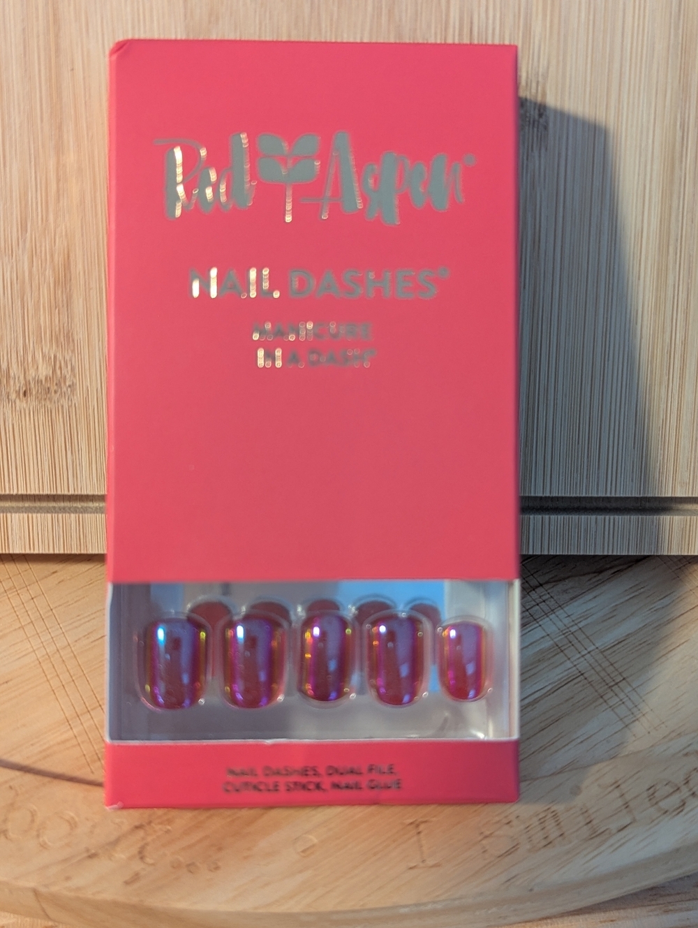 Red Aspen Nail Dashes Press-On Nails - Shimmery Pink